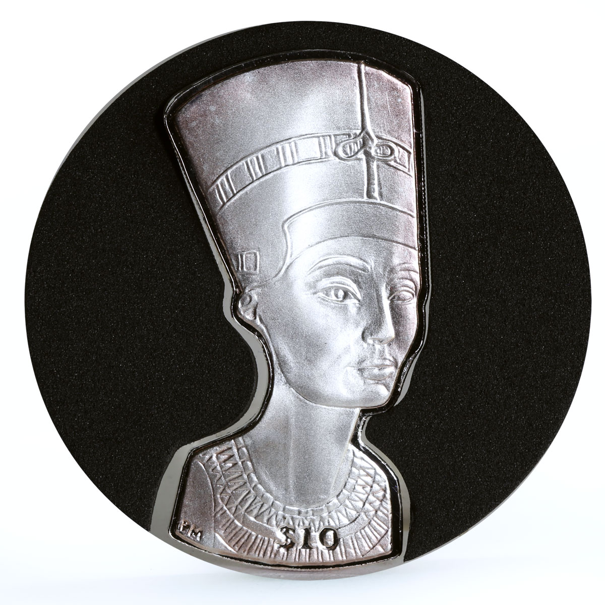 British Virgin Islands 10 dollars 100 Years Queen Nefertiti Bust Ag coin 2012