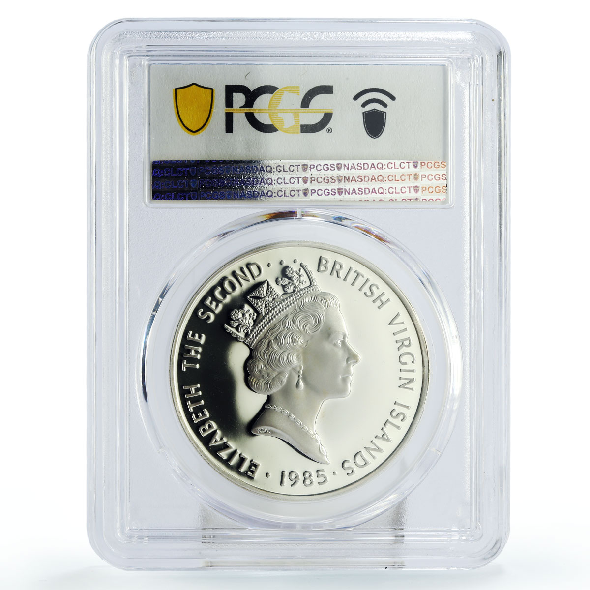 British Virgin Islands 1 dollar Butterfly Fish PR68 PCGS silver coin 1985