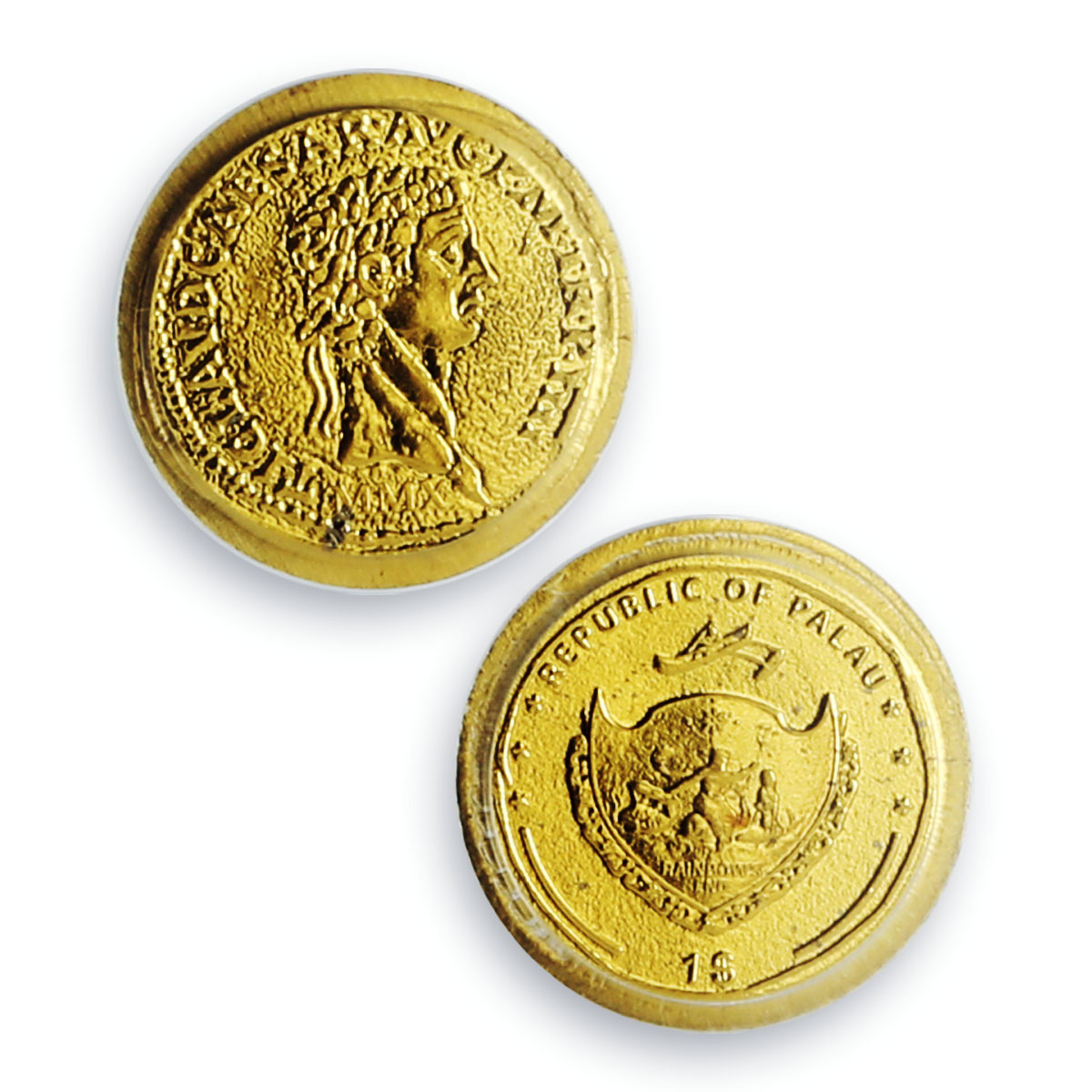 Palau 1 dollar Rome Empire Emperor Claudius Politics MS70 PCGS gold coin 2010