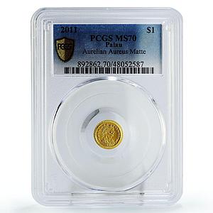 Palau 1 dollar Rome Empire Emperor Aurelian Politics MS70 PCGS gold coin 2011
