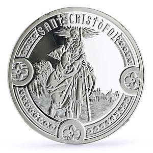 Andorra 10 diners Holy Helpers Saint Christopher Angel proof silver coin 2010