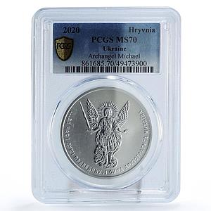 Ukraine 1 hryvnia Archangel Michael Archistratus MS70 PCGS silver coin 2020