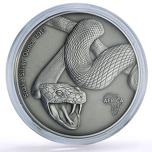 Gabon 1000 francs African Ounce Wildlife Snake Fauna silver coin 2013