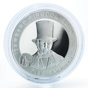 Bailiwick of Guernsey 5 pounds Isambard Kingdom Brunel silver proof coin 2006