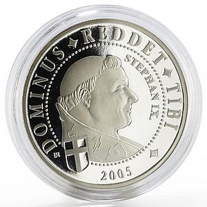 Congo 10 francs Pope Stephan the Ninth proof silver coin 2005