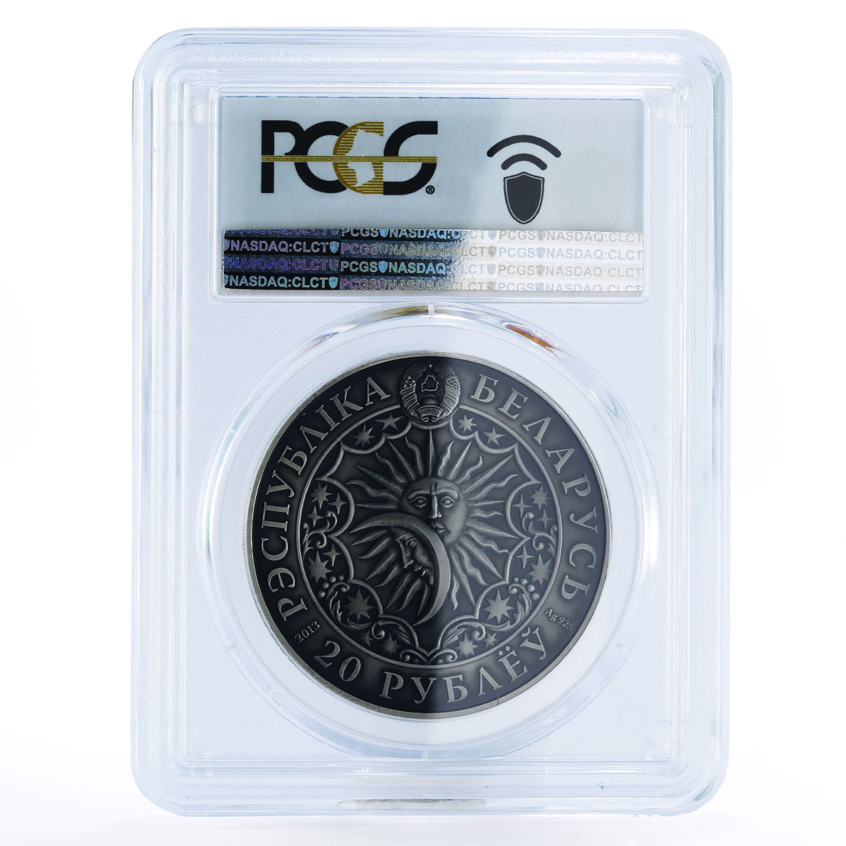 Belarus 20 rubles Zodiac Singns series Sagittarius MS70 PCGS silver coin 2013