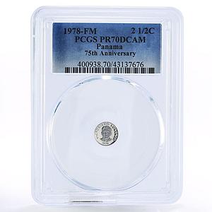 Panama 2,5 centesimos Victoriano Lorenzo PR70 PCGS proof nickel coin 1978