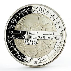 Saharawi 500 pesetas Football World Cup in USA proof silver coin 1991