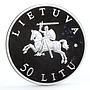 Lithuania 50 litu Vilnus European Capital of Culture silver coin 2009