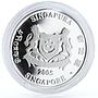 Singapore set of 5 coins Urban Villages Landscapes colored silver coins 2005