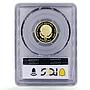 Angola 10 kwanzas 30 Years of Independence Stylized Gear PR69 PCGS Au coin 2005