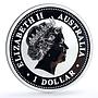 Australia 1 dollar Kookaburra Bird Zodiac Signs Libra silver coin 2005