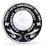 Bahamas 10 dollars 25th Anniversary Caribbean Development Bank silver coin 1995