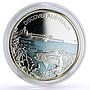 Australia 1 dollar Discovers Darwin Harbor Ship Seafish colored silver coin 2008