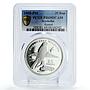 Seychelles 25 rupees Conservation Kestrel Eagle Bird PR69 PCGS silver coin 1995
