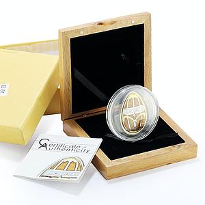 Cook Islands 5 dollars Imperial Faberge in Cloisonne Gold Egg silver coin 2013