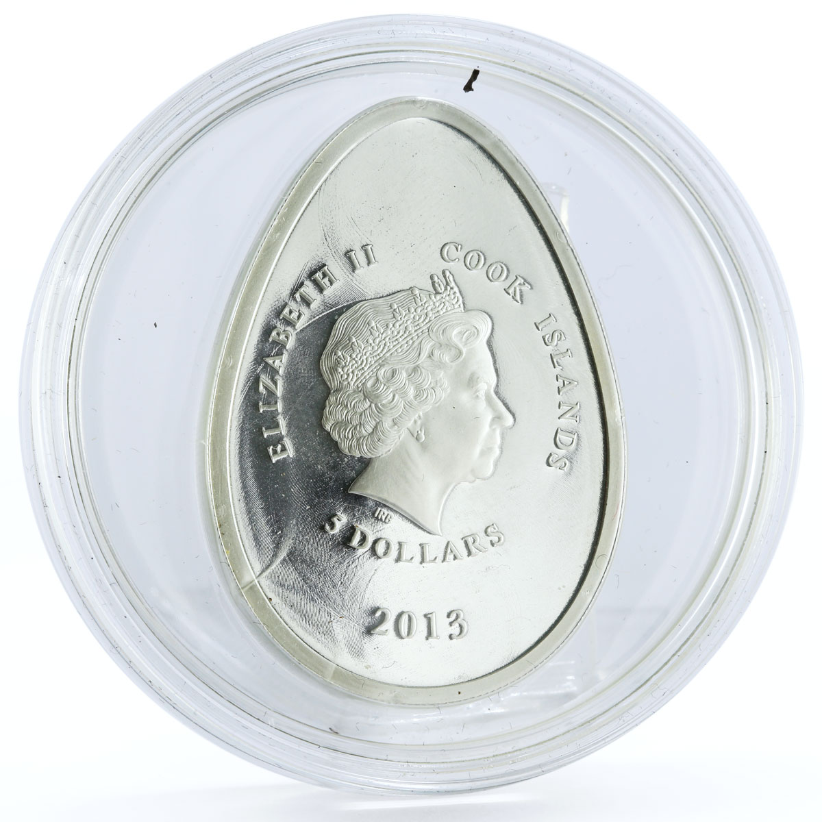 Cook Islands 5 dollars Imperial Faberge in Cloisonne Gold Egg silver coin 2013