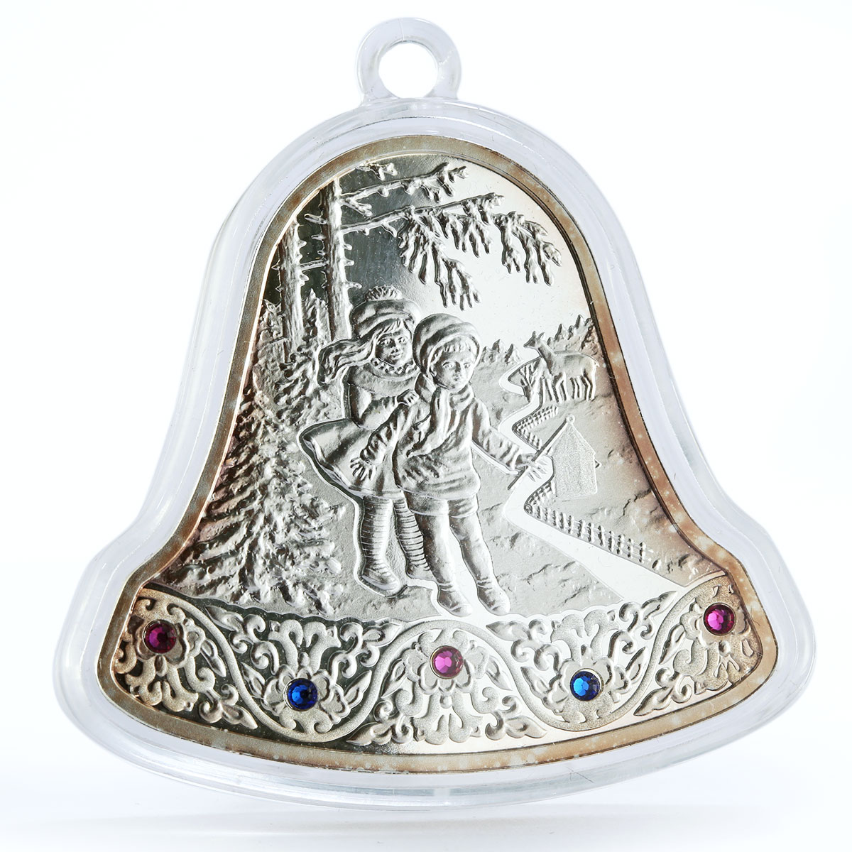 Niue 2 dollars New Year Holidays Christmas Bell Children silver coin 2013