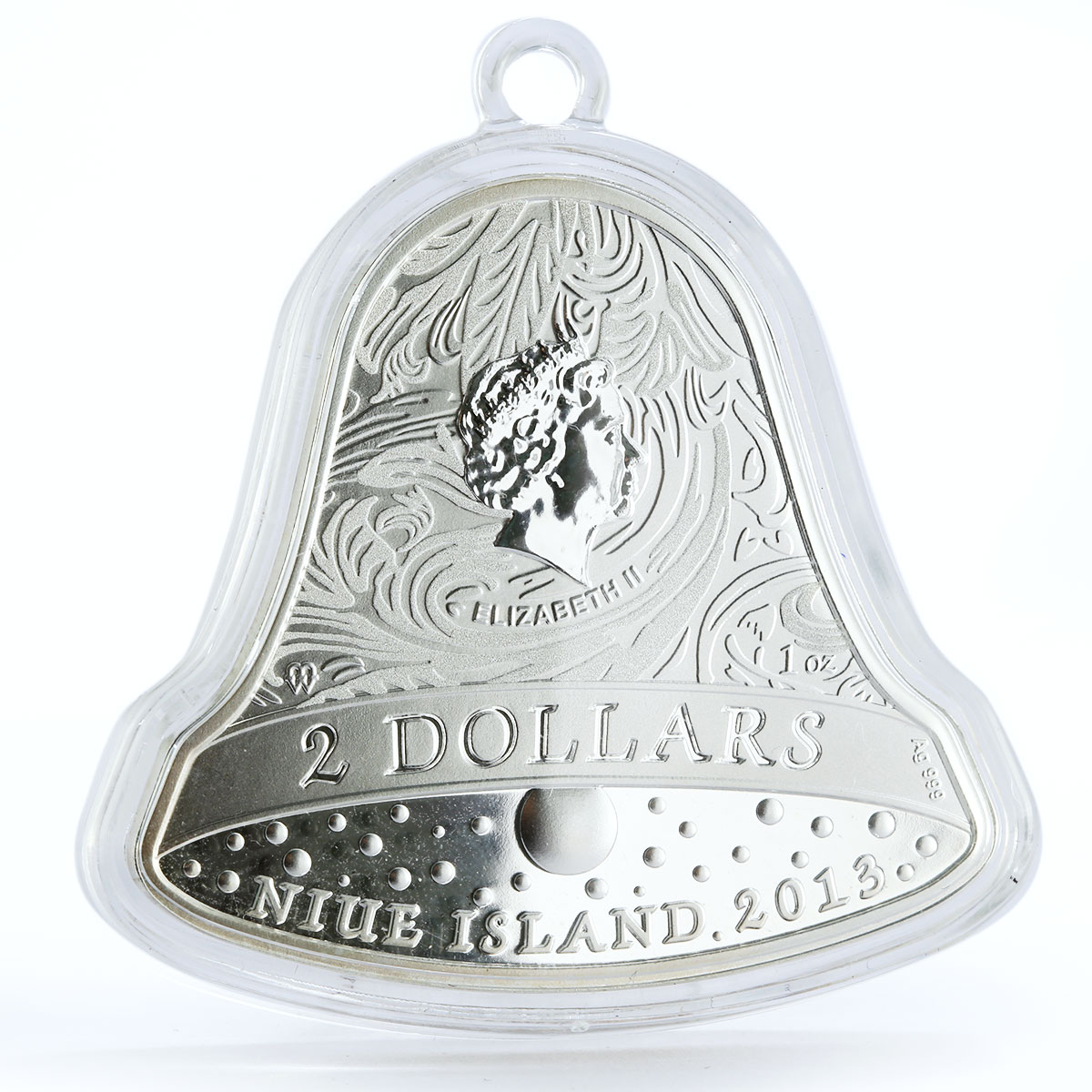 Niue 2 dollars New Year Holidays Christmas Bell Children silver coin 2013