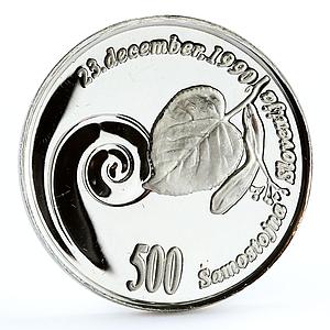 Slovenia 500 tolarjev First Year of Independence silver coin 1991