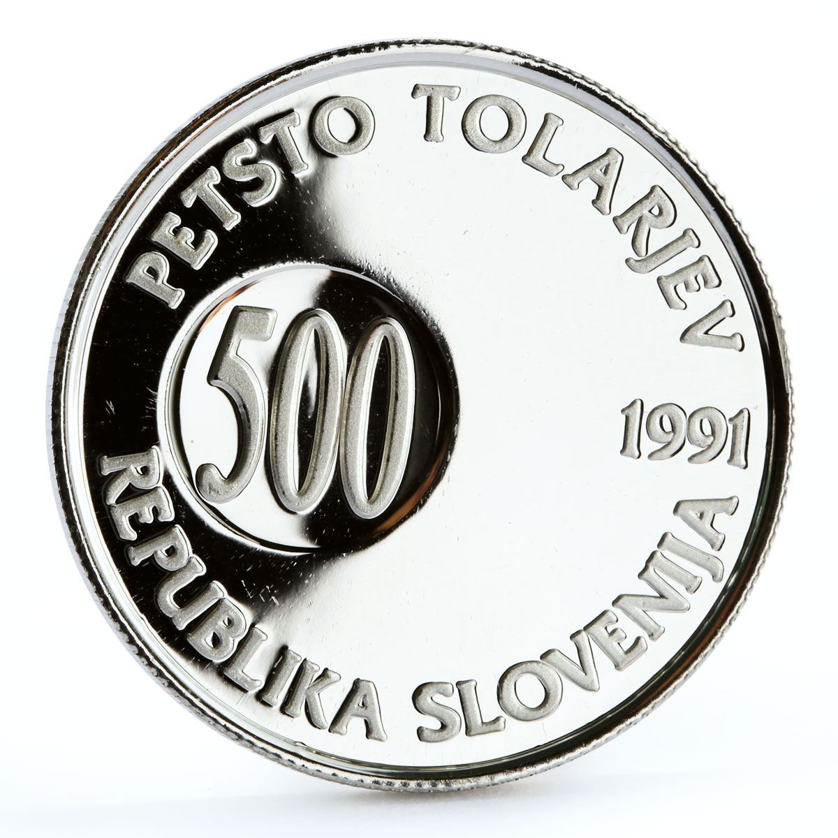 Slovenia 500 tolarjev The First Year of Independence silver coin 1991