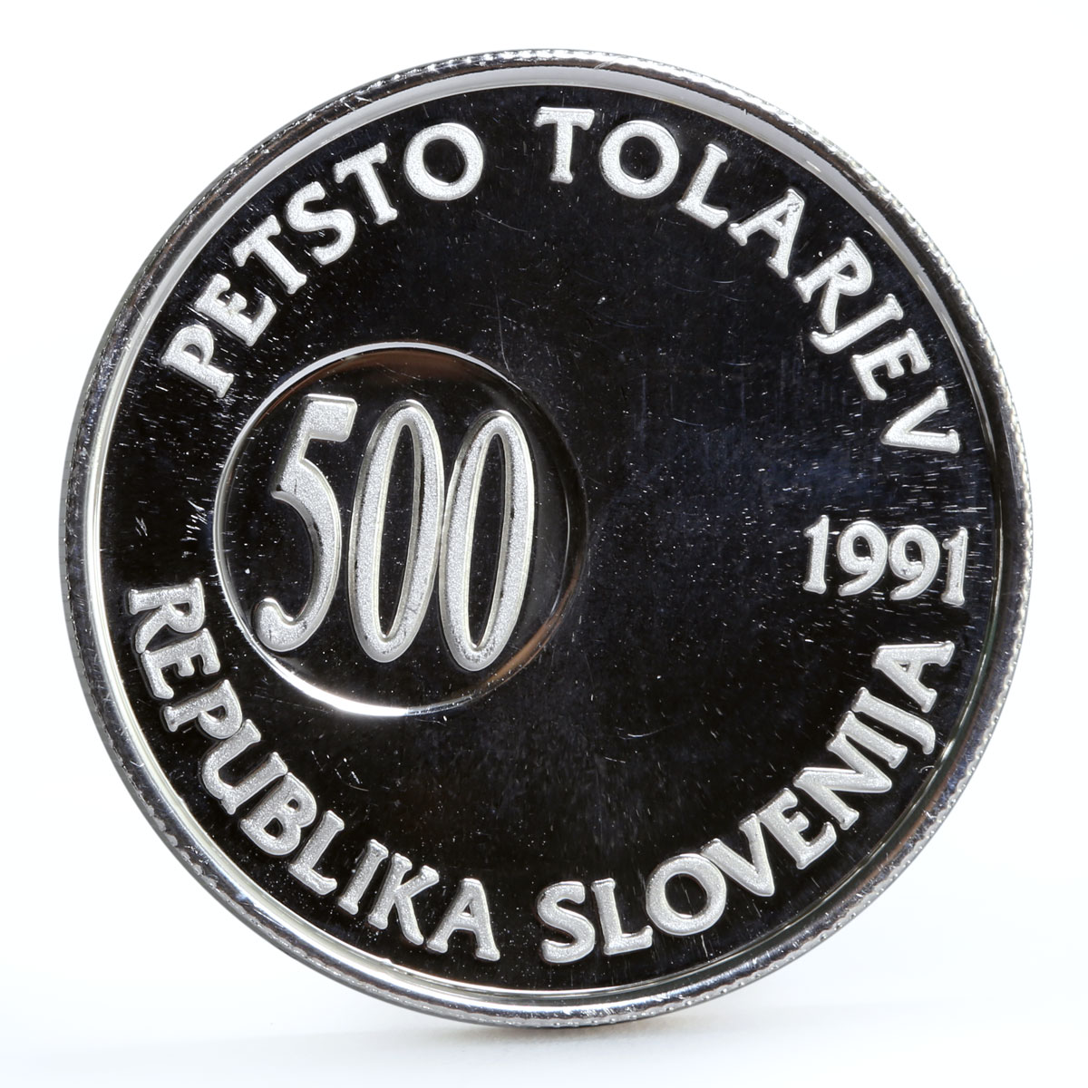 Slovenia 500 tolarjev The First Year of Independence silver coin 1991