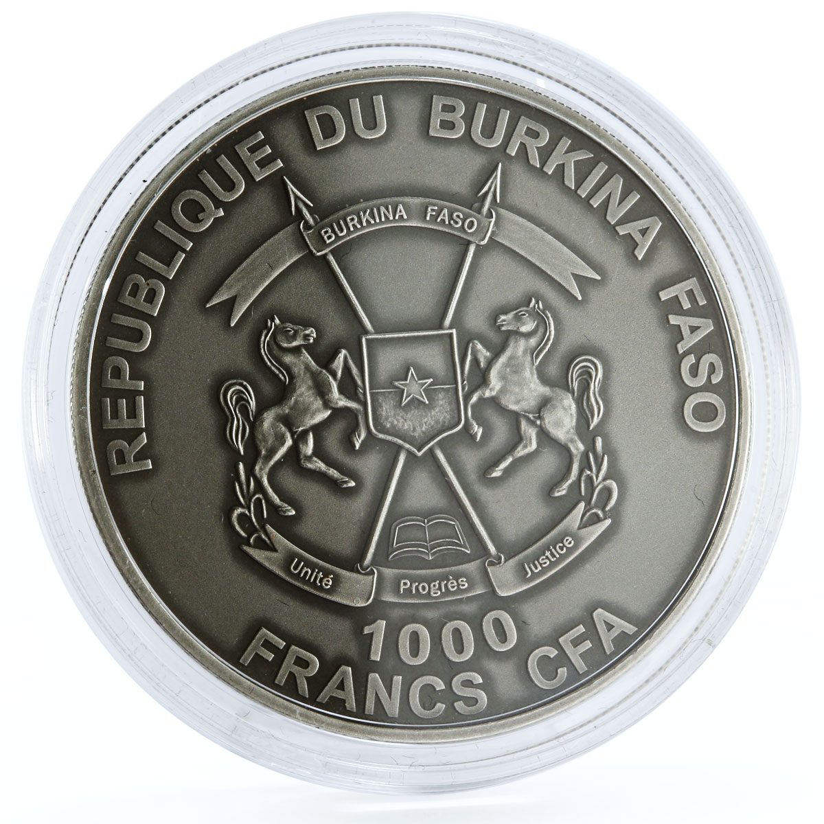 Burkina Faso 1000 francs The Chimeras Wolpertinger Jackalope silver coin 2015