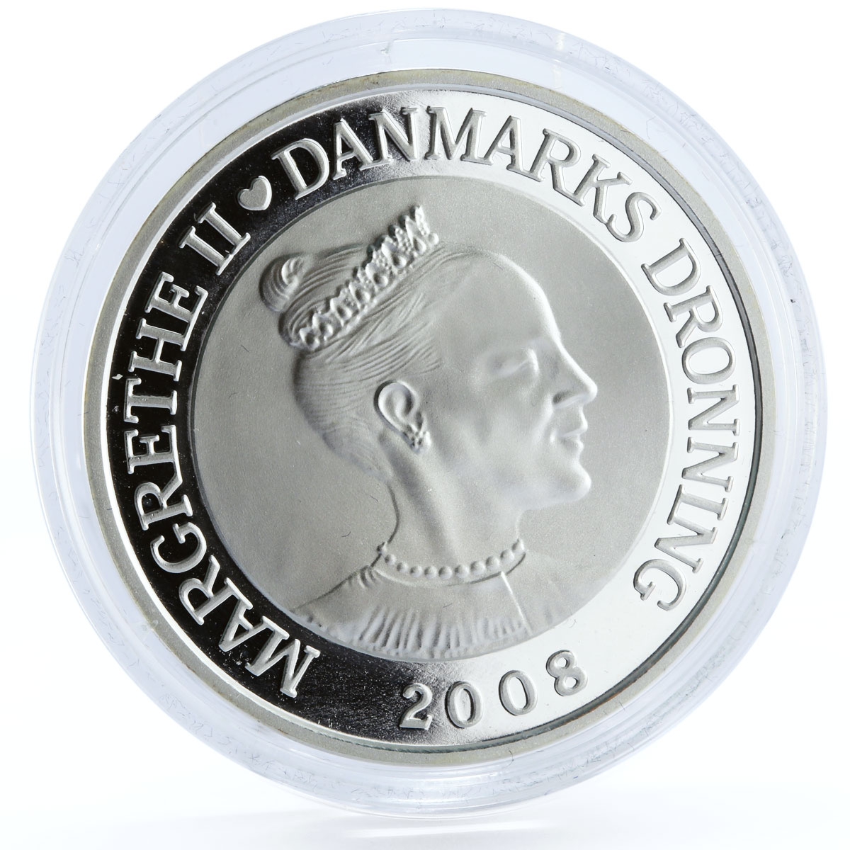 Denmark 500 kroner The Royal Yacht Dannebrog Ship Clipper proof silver coin 2008