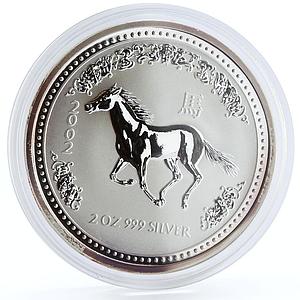 Australia 2 dollars Lunar Calendar series I Year of the Horse silver coin 2002