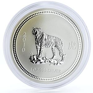 Australia 1 dollar Lunar Calendar series I Year of the Tiger silver coin 2007