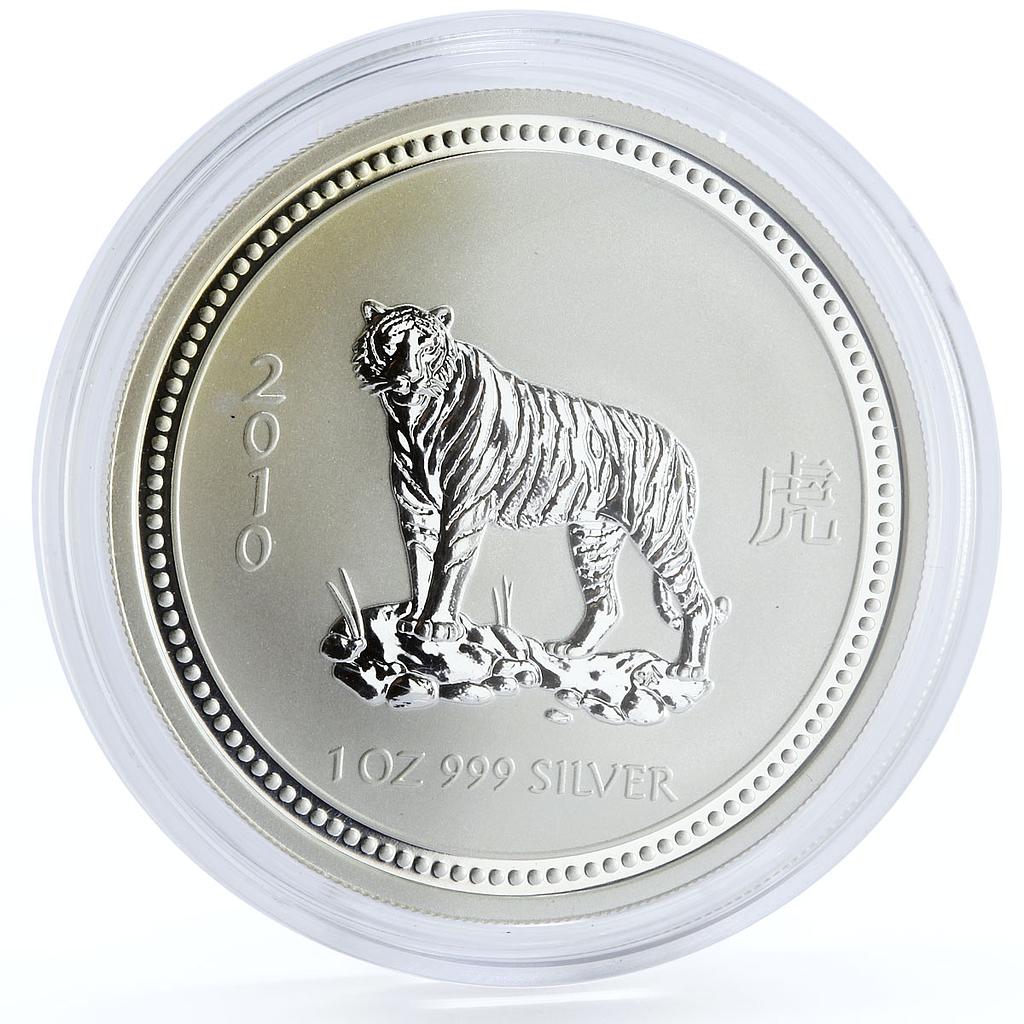 Australia 1 dollar Lunar Calendar series I Year of the Tiger silver coin 2007