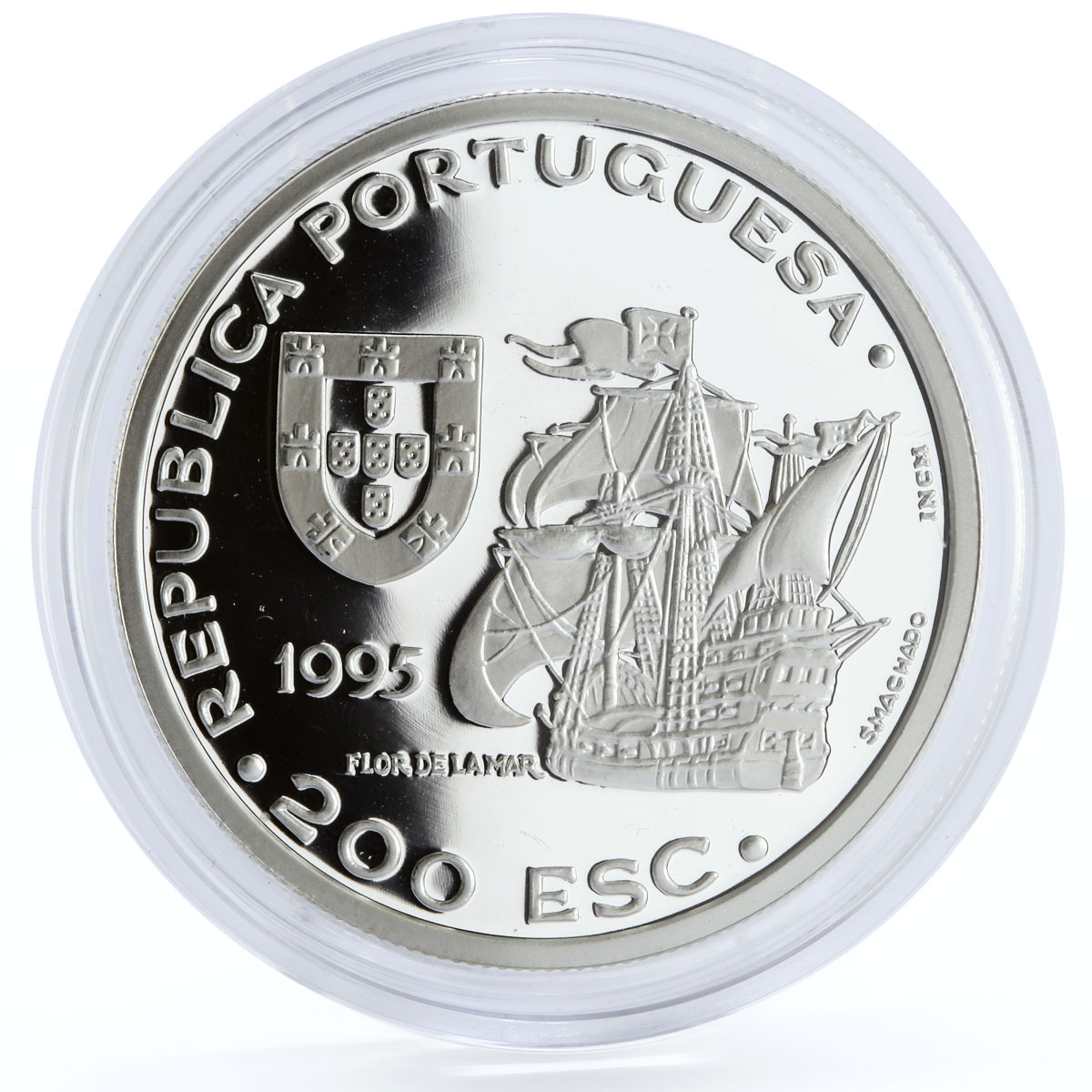 Portugal 200 escudos General Alfonso de Albuquerque proof silver coin 1995