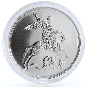 Russia 3 rubles Saint George the Victorius Dragon silver coin 2015