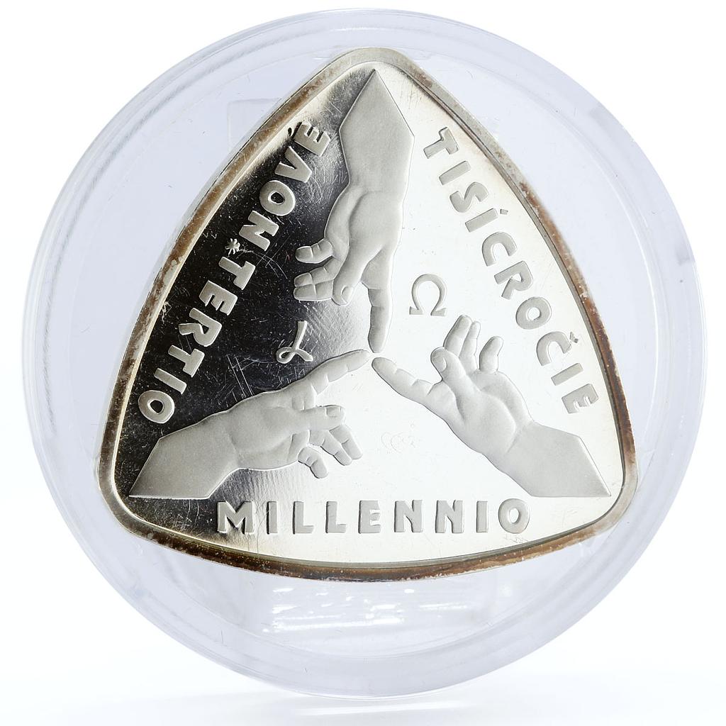 Slovakia 500 korun Third Millennium of Korun The Universe proof silver coin 2001