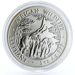 Zambia 5000 kwacha African Wildlife series Elephant silver coin 2003