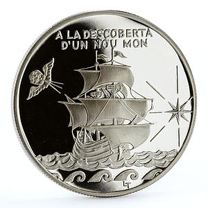 Andorra 10 diners Discovery of the New World Ship Clipper silver coin 1994