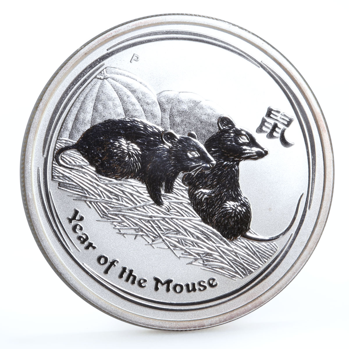 Australia 50 cents Lunar Calendar series II Year of the Mouse silver coin 2008