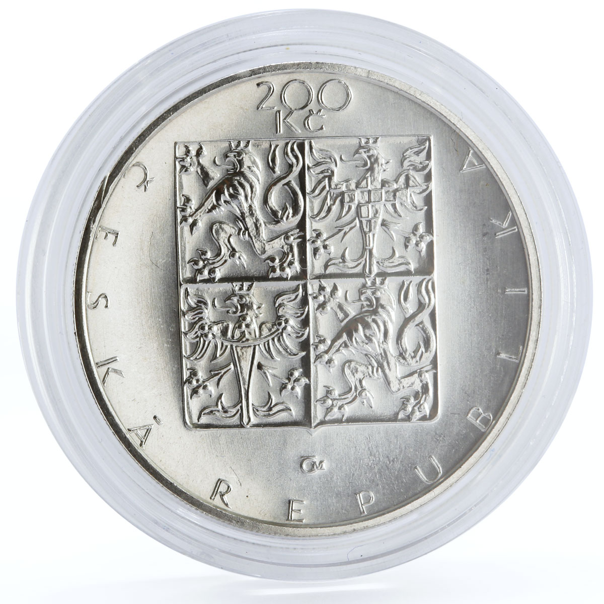 Czech Republic 200 korun State Politician Frantisek Palacky silver coin 1998