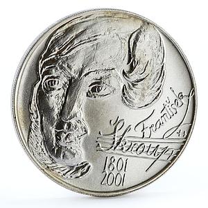 Czech Republic 200 korun Music Composer Frantisek Skroup silver coin 2001