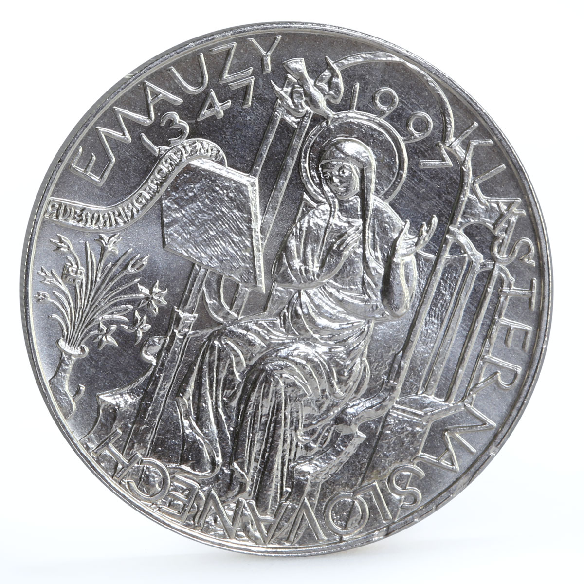 Czech Republic 200 korun Slovanech - Emauzy Cathedral Church silver coin 1997