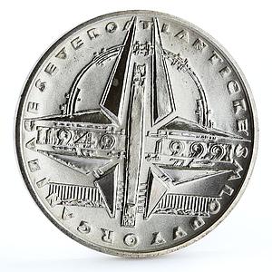 Czech Republic 200 korun Jubilee of Forming the NATO Alliance silver coin 1999