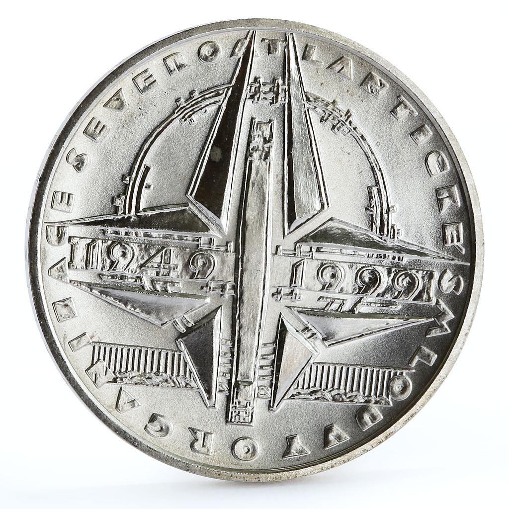 Czech Republic 200 korun Jubilee of Forming the NATO Alliance silver coin 1999