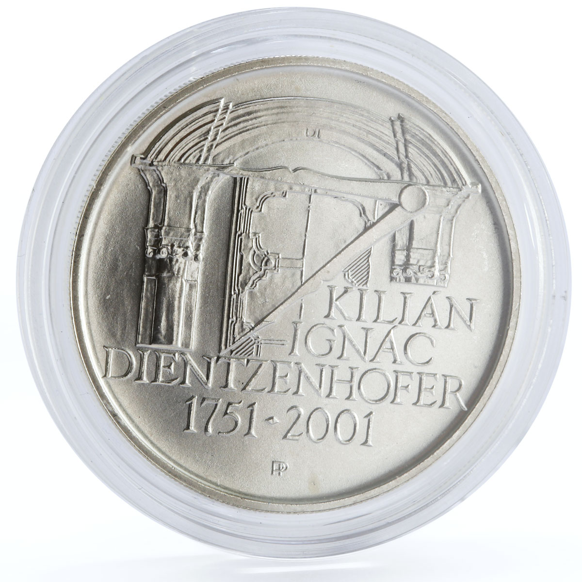 Czech Republic 200 korun Kilian Ignac Dientzenhofer proof silver coin 2001