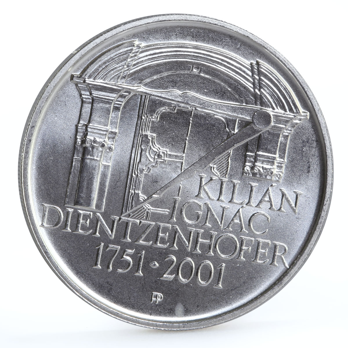 Czech Republic 200 korun Kilian Ignac Dientzenhofer proof silver coin 2001