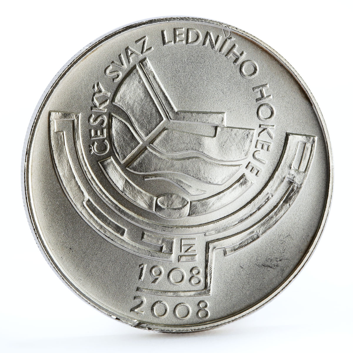 Czech Republic 200 korun Forming National Hockey Association silver coin 2008