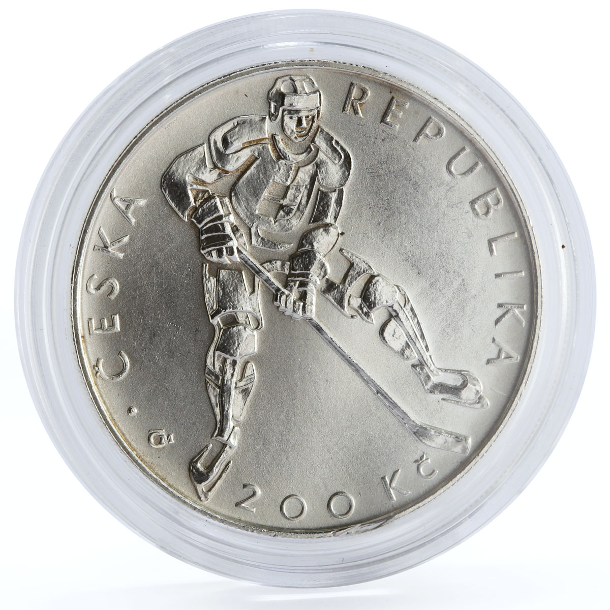 Czech Republic 200 korun Forming National Hockey Association silver coin 2008