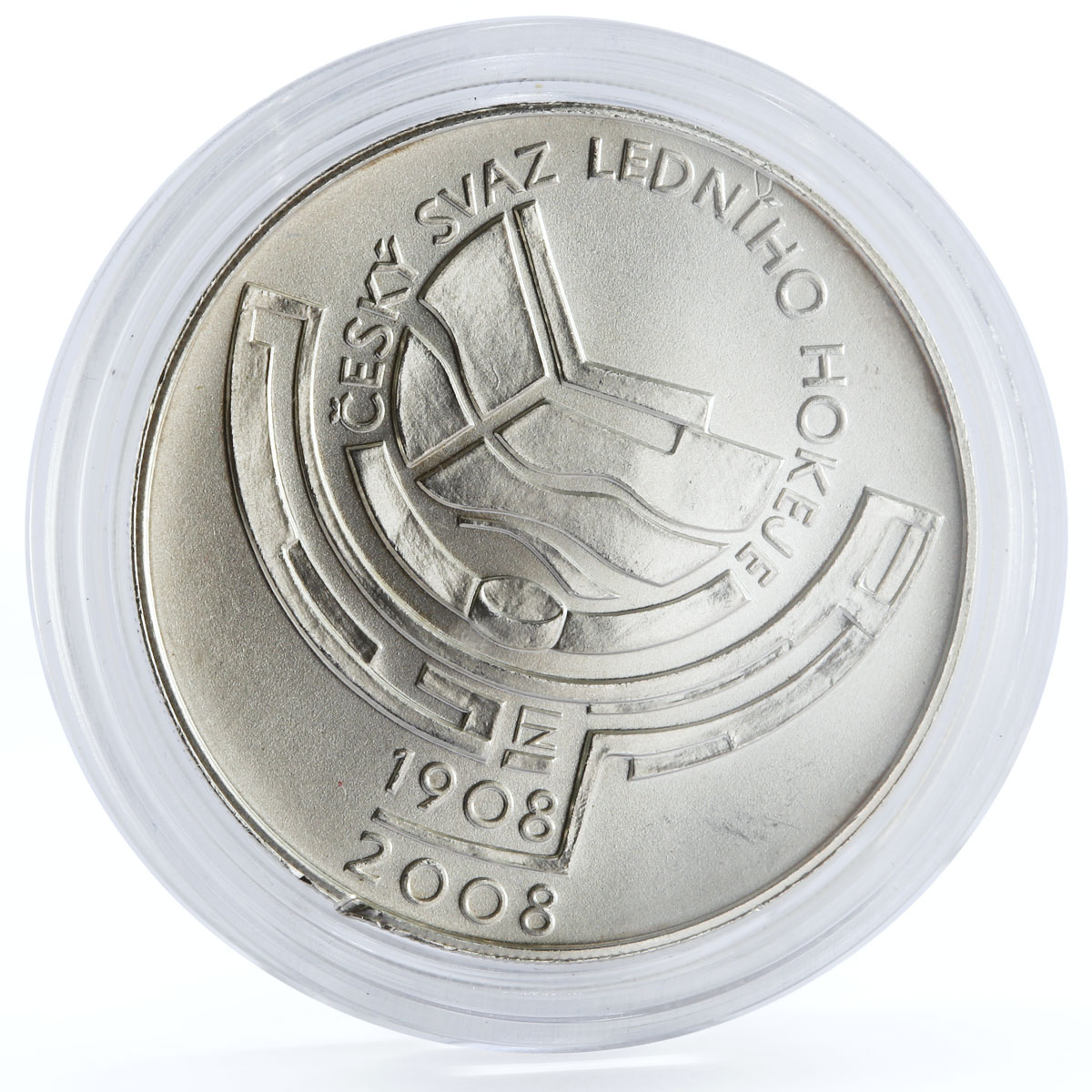 Czech Republic 200 korun Forming National Hockey Association silver coin 2008