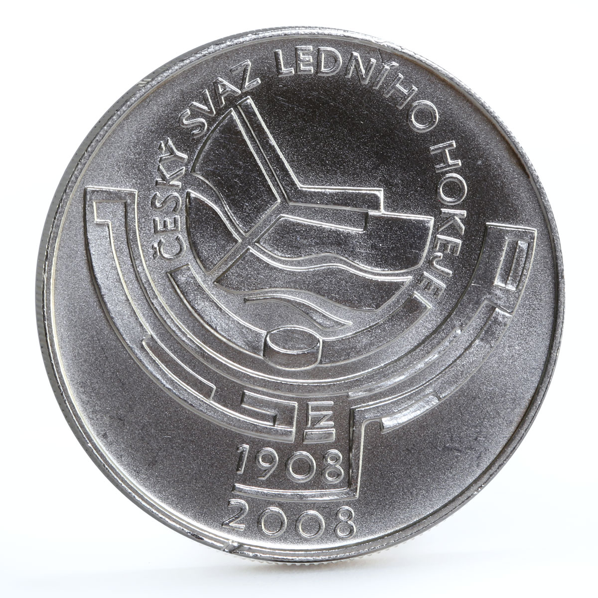 Czech Republic 200 korun Forming National Hockey Association silver coin 2008