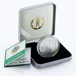 Kazakhstan 100 tenge Faisal Mosque in Islamabad Religion proof silver coin 2006