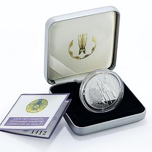 Kazakhstan 500 tenge National Musical Instruments Assa Tayak silver coin 2003